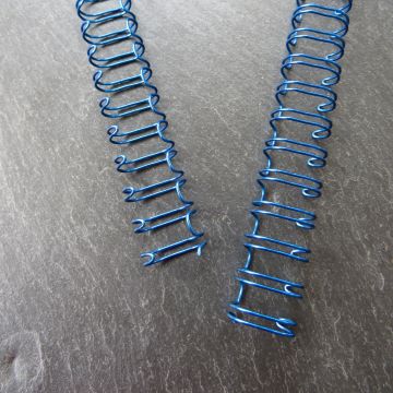 Drahtkamm A4 3/8" - 3:1, blau metallic