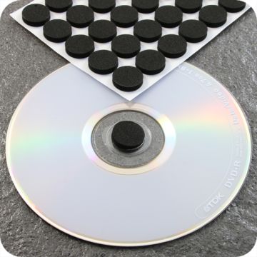 CD-Schaumstoffpunkte, selbstklebend - schwarz