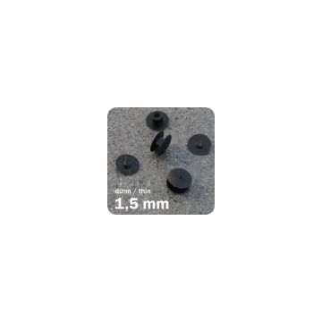Druckösen, Kunststoff dünn, Füllhöhe: 1.5 mm - schwarz