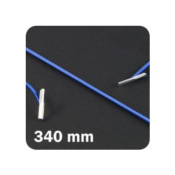 Rundgummi mit 2 Metallsplinten, Ø ca. 2.2 mm, 340 mm lang - mittelblau