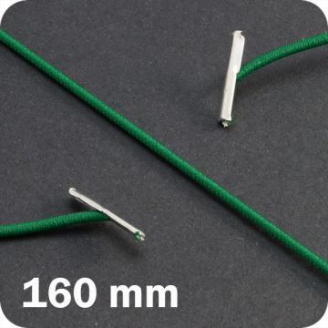 Rundgummi mit 2 Metallsplinten, Ø ca. 2.2 mm, 160 mm lang - grün