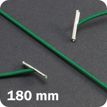 Rundgummi mit 2 Metallsplinten, Ø ca. 2.2 mm, 180 mm lang - grün