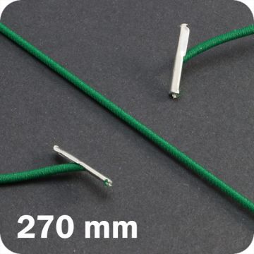 Rundgummi mit 2 Metallsplinten, Ø ca. 2.2 mm, 270 mm lang - grün