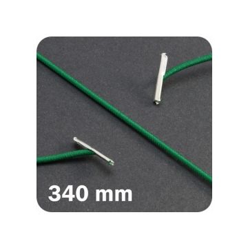 Rundgummi mit 2 Metallsplinten, Ø ca. 2.2 mm, 340 mm lang - grün