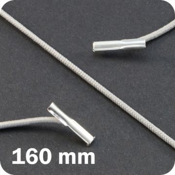 Rundgummi mit 2 Metallsplinten, Ø ca. 2.2 mm, 160 mm lang - grau
