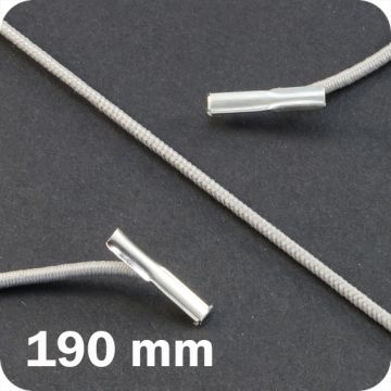 Rundgummi mit 2 Metallsplinten, Ø ca. 2.2 mm, 190 mm lang - grau