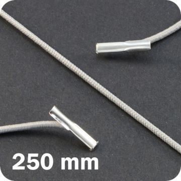 Rundgummi mit 2 Metallsplinten, Ø ca. 2.2 mm, 250 mm lang - grau