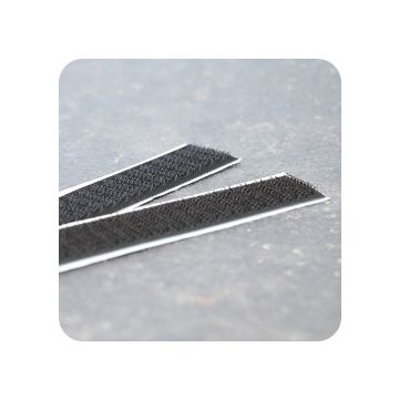 Klettband Haken, selbstklebend, 16 mm - schwarz
