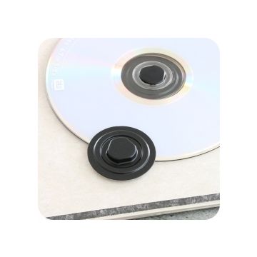 CD-Clips aus Kunststoff, selbstklebend - schwarz, Bogen à 100 St.